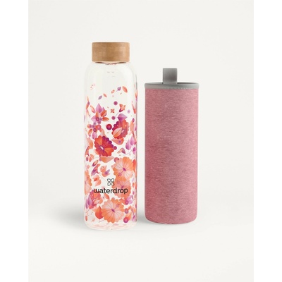 Waterdrop Glass Waterdrop Edition skleněná láhev na vodu 600 ml + obal na láhev – Hledejceny.cz