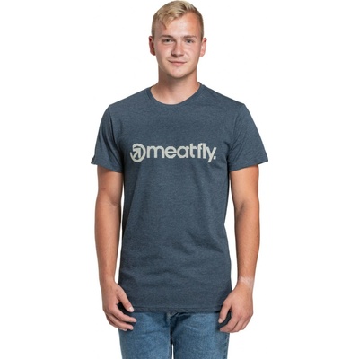 Meatfly Striped Logo Navy Heather modrá