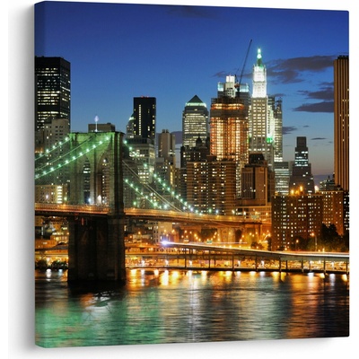 Obraz - Most s New Yorkom, jednodielne 30x30 cm