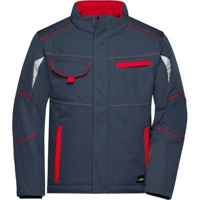 Daiber JN 853 zimní softshellová bunda carbon/red
