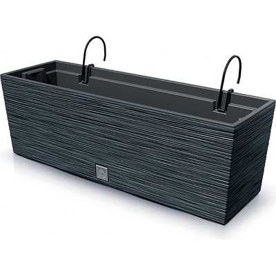Prosperplast Květináč plast černý šedý 58 x 18 x 19,5 cm