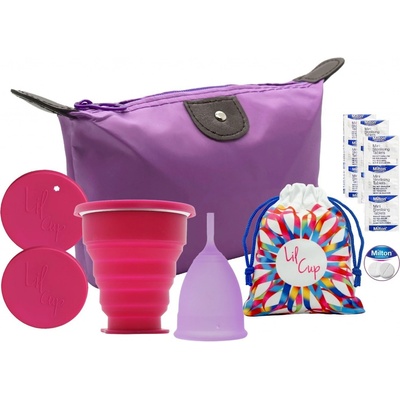 Lilcup fialový startovací balíček + sterilizační kelímek + sterilizační tablety Milton – Hledejceny.cz