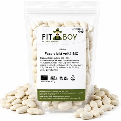 Fitboy Fazole bílá velká BIO 250 g