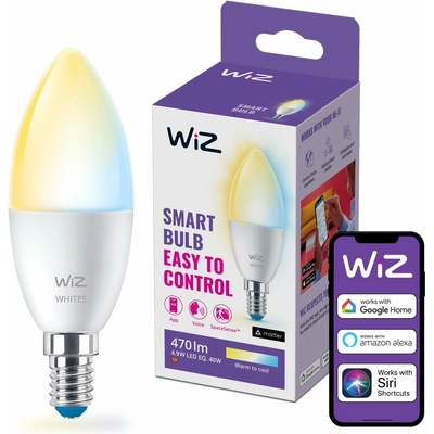 WiZ LED Stmievateľná žiarovka C37 E14/4,9W/230V 2700-6500K CRI 90 Wi-Fi WiZ WI0007