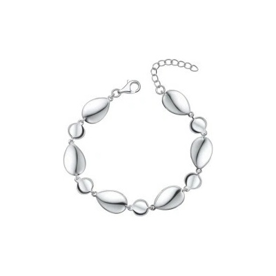 Basics Strieborný náramok Organic Pebble B5573