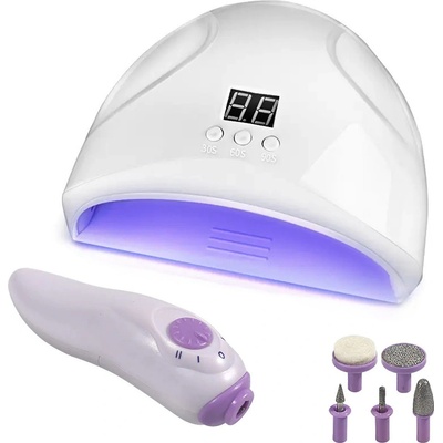 Verk 24406 Sada na nehty UV lampa 12 W + pilník 2v1 – Hledejceny.cz