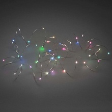 Konstsmide LED svetelná reťaz s mikro LED žiarovkami s prepínaním farieb 50 LED
