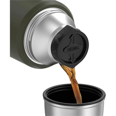 Thermos Termoska na nápoje s madlem Vojenská zelená 1200 ml