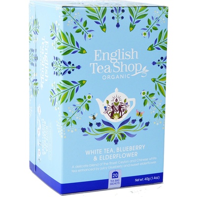 English Tea Shop BIO Biely čaj s bazou a čučoriedkou 20 sáčků