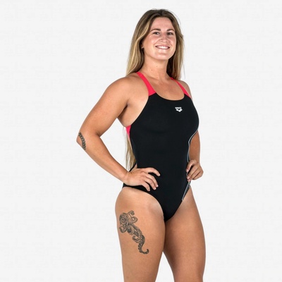 Arena jednodielne plavky Swimpro Soft čierno-červené čierna