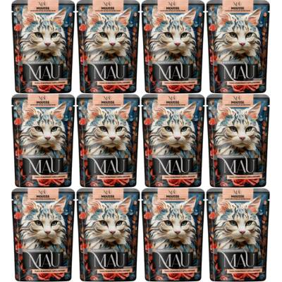 MAU Mousse Sterilised Losos s krevetami a petrželovou natí 12 x 85 g