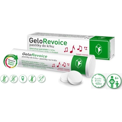GeloRevoice pastilky do krku třešeň mentol 20 ks