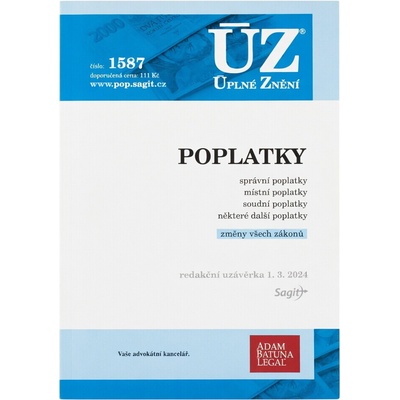 ÚZ č. 1587 - Poplatky - správní, soudní, místní, ostatní