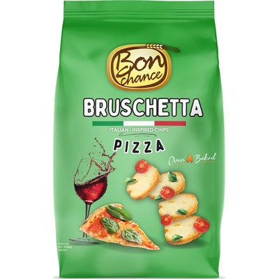 Bon Chance Bruschetta pečené chlebové chipsy s příchutí pizza 70g