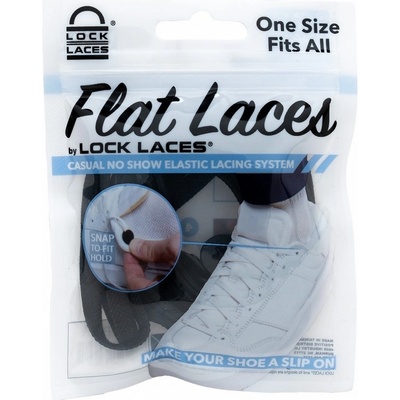 Lock Laces gumové FLAT černé