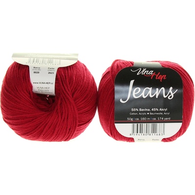 Vlna Hep Jeans tmavě červená 8020