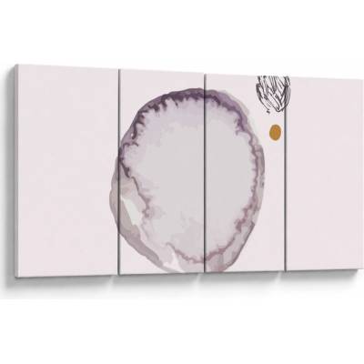 Obraz - Fialový minimalismus N⁰4, Čtyřdílný 160x80 cm