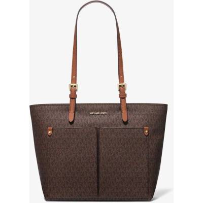 Michael Kors kabelka jet set medium pocket logo hnědá