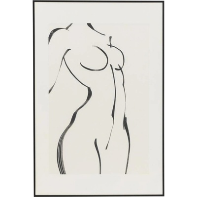 Bílý obraz J-Line Wahine 90,5 x 60 cm