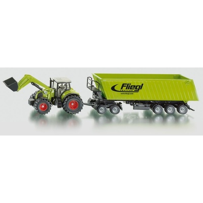 Siku Farmer 1949 traktor s čelním nakladačom a prívesom 1:50