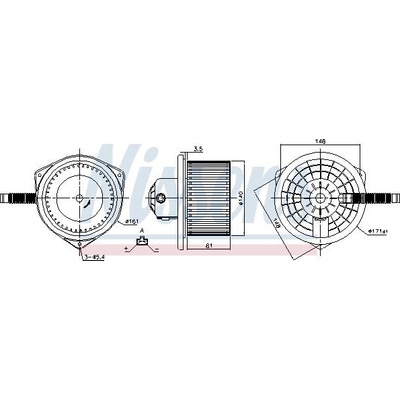 Vnitřní ventilátor NISSENS 87142