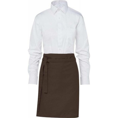 SG Accessories - BISTRO Krátká číšnická zástěra Brussels s pevným páskem 78 x 52 cm Hnědá