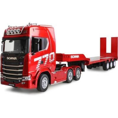 Amewi RC ťahač Scania 770S 6x4 s podvalníkom RTR červený 1:24