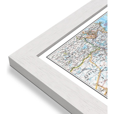 National Geographic Írán - nástěnná mapa Classic 80 x 57 cm Varianta: mapa v dřevěném rámu, Provedení: Pegi bílý