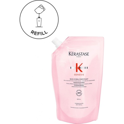 Kérastase Genesis Bain Hydra Fortifiant Šamponová lázeň pro jemné vlasy 500 ml Náhradní náplň