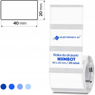 Bílé štítky Niimbot B1 B4 B21 B3S samolepicí samolepky štítky 40x20