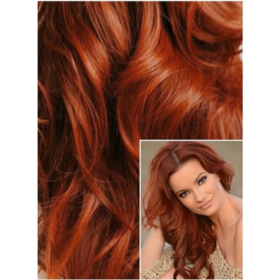 VLNITÉ DELUXE Clip in 50cm REMY lidské vlasy MĚDĚNÉ