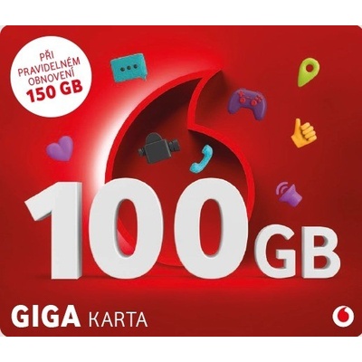 Vodafone eSIM Karta 100 GB