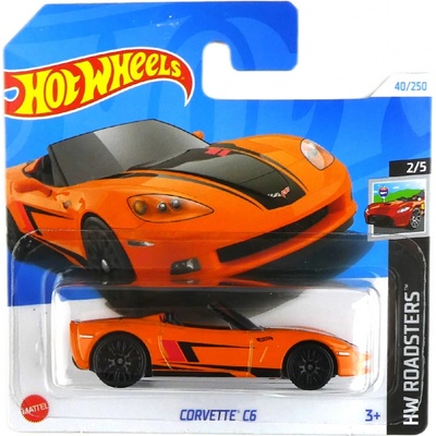 Mattel Hot Wheels Corvette C6 oranžová