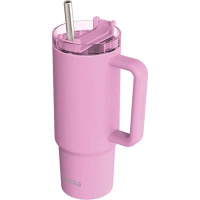 Quokka termohrnek Stream s brčkem 950 ml tmavě růžový