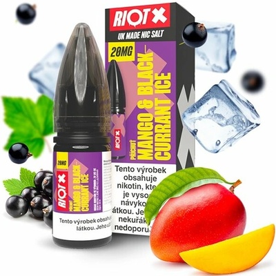 Liquid RIOT X Salt Mango & Blackcurrant Ice 10 ml-20 mg 1 ks