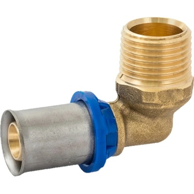 Lisovací tvarovka Kirchhoff MS úhel 90° pro MSVR polotovar 20 mm x 21 mm (vnější závit 1/2 )
