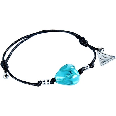 Lampglas Něžný náramek Forest Heart s ryzím stříbrem v perle Lampglas BLH10