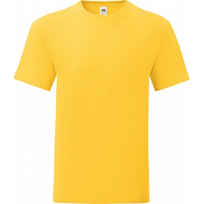 Fruit of the Loom Lehké rovné bavlněné tričko Iconic slunečnicová Žlutá