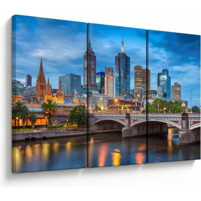Obraz mesta Melbourne, trojdielne 120x80 cm