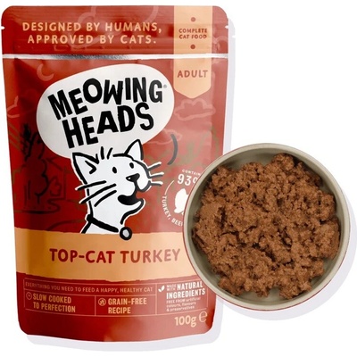 Meowing Heads Top Cat Turkey 6 x 100 g