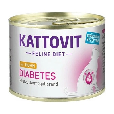 KATTOVIT Feline Diet Diabetes s kuracím 185 g