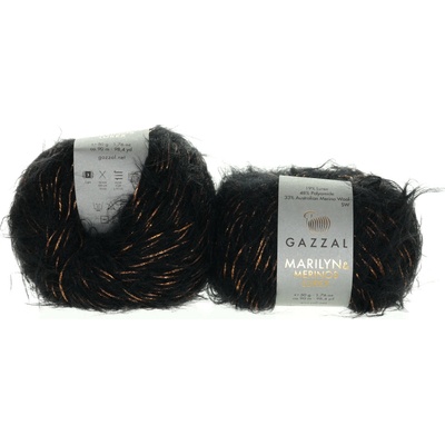 Gazzal Marilyn & Merinos Lurex 8281 L2 černá se zlatým lurexem