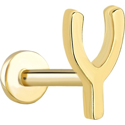 Lillian Vassago Zlatý piercing labreta wishbone LLV92-GPI036LB