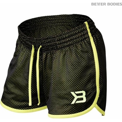 Better Bodies dámské kraťasy Race Mesh Shorts black/lime