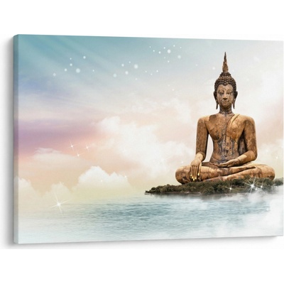 Obraz - Buddha dohlížející na zemi, jednodílný 70x50 cm