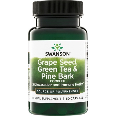 Swanson Grape Seed Green Tea & Pine Bark 60 kapslí