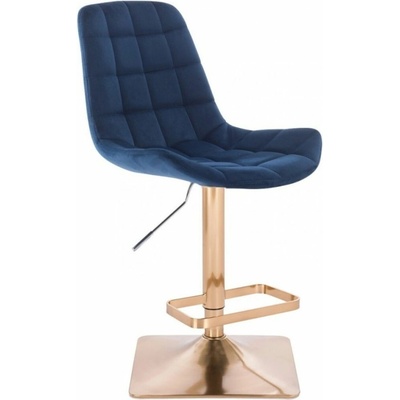 LuxuryForm Design Paris Velur na zlatej hranatej podstave / modrá