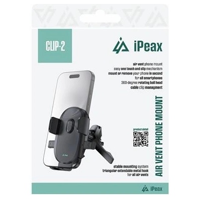 iPEAX držák do auta CLIP-2 černý 90010145