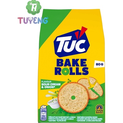 Tuc Bake Rolls přích Smetana a Cibule 80 g