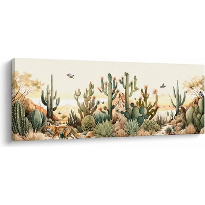 Obraz - Púšť, aquarel, jednodielne 100x40 cm
